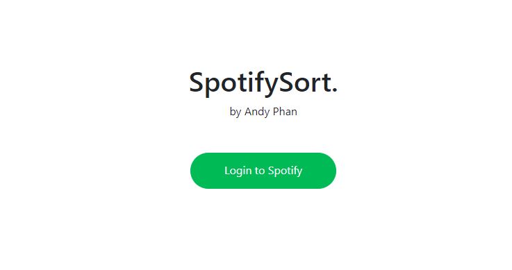 Spotify sort project